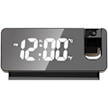 Miniatyrbild 1 av 5: Digital väckarklocka med LED-projektion, bordsklocka, sängklocka, insomningstimer, stor takklocka med temperatur, tid och datum för vuxna och