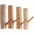 Miniatyrbild 2 av 3: 4-pack trädkvistväggkrokar i trä, spikfria väggmonterade träklädkrokar, rustika dekorativa självhäftande krokar, nyckelhållare, handdukshållare, (bredd 2.