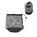Miniatyrbillede 4 af 5: Sort Mesh Taske Nylon Taske Holdbar Mesh Taske med Snøre Lille Rejsetaske Mesh Opbevaringspose til Kosmetik Brusebad Gels Krukke Tennisbold Værktøjer 5 stk/lo