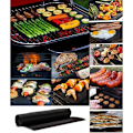Miniatyrbillede 4 af 5: 6 stk/batch 50 x 40 cm tommer i teflonfiber genanvendelig non-stick grill rti tæppe af bærbar blad let at rengøre udvendig picnic stegning madlavning barbecu
