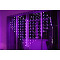 Pikkukuva 4 / 5: Led-verhovalot sydämen muotoisia juhliin, jouluun, sisätiloihin ja hääkoristeluun (violetti)