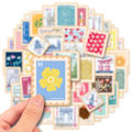 Miniatyrbild 3 av 5: 50 st självhäftande papper - självhäftande - självinpackning - självinpackning - självhäftande stenplattor - omvänd inpackning estetisk dagbok Cahill fotoalbum