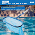 Miniatyrbillede 5 af 5: Pool Skimmer Dyb Poseblad Løvrive med 4 Fod Justerbar Teleskopisk Aluminiumstang, Fintmasket Net, Robust Ramme, Stærkt Greb Håndtag, Også Egnet Til