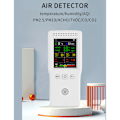 Miniatyrbillede 2 af 5: Bærbar luftkvalitetsdetektor 9 i 1 fugtighed temperatur PM2.5 PM10 HCHO TVOC CO CO CO2 AQI Multifunktionel luftkvalitet LCD farveskærm med baggrundsbelysning