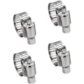 Miniatyrbilde 1 av 5: 4-delt strammehalsbånd, strammehalsbånd justerbar slange 6-12 mm, 304 rustfritt stål klemme, metall strammehalsbånd, for slange, gass hjemme, w
