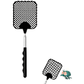 Pikkukuva 1 / 5: (Musta) Retractable Fly Swatter, Kestävä ja Vankka Retractable Fly Swatter Teleskooppikahva, Kevyt Manuaalinen Tuholaistorjunta