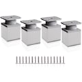 Miniatyrbilde 1 av 5: Justerbare møbelben, 4 stk skapben 50mm justerbar høyde 0-20mm aluminiumslegering bordben for skrivebord, sofa og DIY-møbler