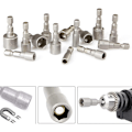 Miniatyrbilde 2 av 5: 10 stk. Svette Skruebits 6-19mm - Fotadapter, sekskantet for skrutrekker med hånddrill, elektrisk skrutrekker, pipenøkkel (vanadiumkrom stål)