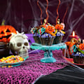 Pikkukuva 4 / 5: Halloween riippuva haamu koriste kummitustaloon riippuva Grim Reaper Skull Halloween koriste rekvisiitta pelottava rekvisiitta Halloween koriste (musta)