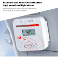 Miniatyrbilde 5 av 5: Karbonmonoksiddetektor, bærbar karbonmonoksiddetektor med LCD digitalt display for hjemmereise, karbonmonoksidalarm, CO-detektor alarm for hjem