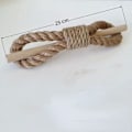 Pikkukuva 3 / 3: Boho-tyyliset käsintehdyt puuvilla- ja puunaruverhot (2 kpl, khaki naru, 2) (25 cm)