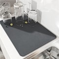 Miniatyrbilde 1 av 5: Oppvaskmatte, Superabsorberende Oppvasktørkematte, Hurtigtørkende Nanofiber Vaskematte, Maskinvaskbar Oppvasktørkematte 40 x 30cm (Grå)