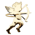Miniatyrbillede 1 af 3: 12 stk. Guld Servietringe Elegante Cupid Servietholder Valentinsdag Bryllup Gårdsfest Favors