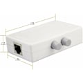 Miniatyrbilde 2 av 5: RJ45 Switch Splitter Selector, 2 Port Nettverks Switch Splitter Selector Hub) 1-Ut eller 1-Inn 2-Ut 100m T 2 Veis RJ45 Ethernet Nettverk Sinloon Trykknapp