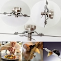 Miniatyrbilde 5 av 5: Truffelskjærer, 3 deler, bølget og rett blad justerbar skjærer, treskaft, ostekutter for grønnsaker, hvitløk, sopp