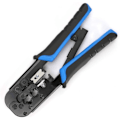 Miniatyrbilde 4 av 5: RJ45 Ethernet-krimper, 8P/6P-RJ11 nettverkskabelkrimper, RJ12 skrallekrimper kutter stripper blå