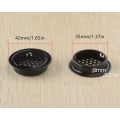 Miniatyrbillede 2 af 5: 8 stk. Sorte runde ventilationsgitre i rustfrit stål - Runde ventilationsgitre i rustfrit stål - 10 stk. Sorte ventilationsgitre