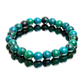 Pikkukuva 3 / 4: Chrysocolla-kivihelmet, pyöreät, 6 mm