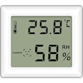 Miniatyrbild 1 av 5: Hygrometer Termometer Inomhus Stor Skärm Väggdisplay Magnetisk Elektronisk Temperatur Fuktighet Mätare med Stativ för Växthus Hem, Modell: Vit