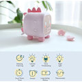 Miniatyrbilde 2 av 5: Digital vekkerklokke for soverom, nattlys for barn, med termometer, dobbel alarm, stemmestyringsskjerm, 12/24 timers repetisjon, fin Dinosaur al