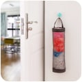 Miniatyrbilde 5 av 5: 2 stk. Grå plastposeholder hengende oppbevaringsdispensere pustende mesh resirkulering handlepose
