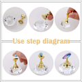 Miniatyrbild 5 av 5: Nagelkonstdisplayställ (transparent) med magnetiskt stativ och kristallbas, nagelkonstdisplayställ, nagelkonstspetsdisplayställ för nagelkonstutställningslokal