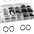 Miniatyrbillede 3 af 4: Snap Circlip Assortment Set, 300 PCS 18 Størrelser Circlip Snap Clip Snap Ring Circlip Assortment Ekstern Circlip Ring Kit med Sort Boks (3mm-22mm)