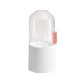 Miniatyrbillede 1 af 3: (Hvid) Makeup børsteholder med låg Makeup børste opbevaringsboks med klart svinglåg Perle Støvfri Display Stativ Soveværelse Kommode Badeværelse Skab Si