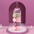 Miniatyrbillede 3 af 5: Lilla - formelmælksdispenser, 4 rum formelmælksdispenser, stabelbar formelmælksdispenser, bærbar baby formelmælksdispenser
