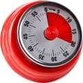 Kök timer påminnelse (röd) Hanteringstimer 360 graders roterande mekanisk timer Bakning nedräkning Kök larmklocka Kylskåp magnetisk matlagning