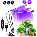 Miniatyrbillede 1 af 5: Vækstlysarmatur Vækstlampe, 60 LED Fuld Spektrum Justerbar Clip-on Plantevækstlys med 3 Timer og Auto ON/OFF Funktion Vækstlys - RW