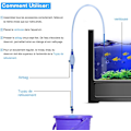 Miniatyrbillede 4 af 5: Akvarie Vakuumpumpe, Akvariepumpe, Akvarie Luftpumpe, 2,5m med Flow Control Valve, Siphon Slange til Grussvandfilter, Ide