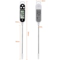 Miniatyrbillede 5 af 5: Køkkentermometer tilbehør madlavningstermometer, termometerprobe grilltermometer 5 sekunders LCD-skærm termometer til bagværk BBQ kød mælk Cu