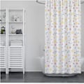 Miniatyrbillede 1 af 4: Hvid Gardin Vandtæt Skimmelsikker Bruseforhæng, Vandafvisende Polyester Antibakteriel PEVA Bruseforhæng Til Badeværelse 180x180cm, Blomster