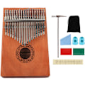 Miniatyrbillede 2 af 5: Kalimba Begynder 17 Tangenter Sky Mønster Fingerklaver Bærbart Instrument Producerer Smuk Lyd