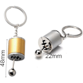 Miniatyrbillede 2 af 5: 2 stk. Gear Knob nøgleringe Shifter Gear nøgleringe Bil Shift formet nøgleringe