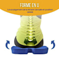 Miniatyrbild 4 av 6: Ergonomisk Sittkudde Inphysio Memory Foam Kudde för Sittande Svansben Bil Stol Kontor 45.8 x 37.5 x 6.4 cm