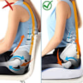 Miniatyrbild 5 av 6: Ergonomisk Sittkudde Inphysio Kudde i Minnesskum för Säte Sittben Bil Stol Kontor 45 x 37 x 9cm