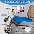 Miniatyrbild 6 av 6: Ergonomisk Sittkudde Inphysio Kudde i Minnesskum för Säte Sittben Bil Stol Kontor 45 x 37 x 9cm