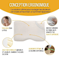 Miniatyrbillede 2 af 6: Luksus Cervical Pude Inphysio Pude af Hukommelsesskum, Ergonomisk, Hypoallergen, 2 Pudevariabler, 60 x 35 x 12-7cm