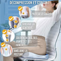 Miniatyrbild 3 av 6: Ergonomisk Sittkudde Inphysio Kudde i Minnesskum för Säte Sittben Bil Stol Kontor 45 x 37 x 9cm