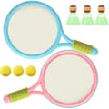 Badmintonset - Ej specificerat - 2 racketar - 3 fjäderbollar - 3 skumbollar - För barn