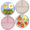 Delade middagstallrikar - Set om 4 - Okrossbar plast - Återanvändbar - Tål diskmaskin