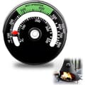 Termometer för öppen spis och kamin, magnetisk termometer för rund skorstensrörsugn