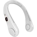 Halsventilator. Mini bærbar ventilator. 5 hastigheder. Genopladeligt batteri. USB-ventilator (hvid).