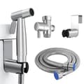 Bidet-brusersæt i rustfrit stål med 1,5 m slange, håndbruser med 2 indstillinger + holder