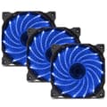 Datorfläkt - 120 mm - Tyst - Blå - 3-pack