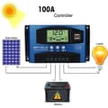 Solarladdningsregulator - 100A MPPT - 12V/24V - Automatisk spårning - Hög effektivitet