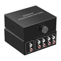 Professional Audio Switcher/Splitter RCA Stereo Switch Selector Switchbox Lossless Signal Transmission Black Shell