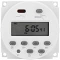12V Mini LCD Digital Ström Veckotimer Reläbrytare Digital Timer Strömtimer Kontroll med Vattentätt Skydd Vit,